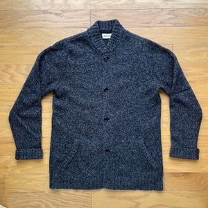 Taylor Stitch Bomber Sweater in Black Sesame (size 40)